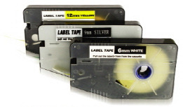 라벨테이프 LM512-WL 12mm 흔색 20M T-5000 튜브넘버링기 소모품